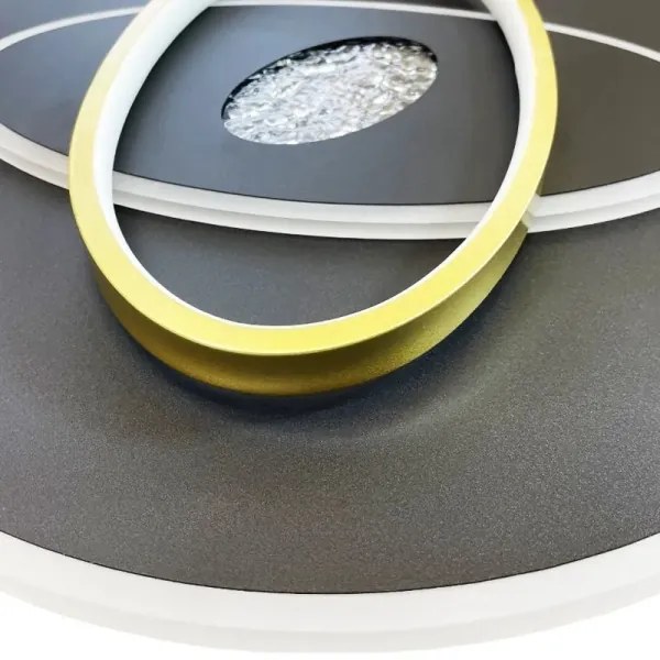 Plafonieră LED dimabilă LED/80W/230V negru + telecomandă