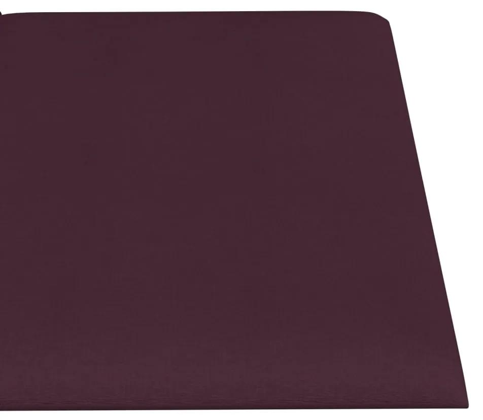 Panouri de perete, 12 buc., violet, 60x15 cm, textil, 1,08 m   12, Violet, 60 x 15 cm