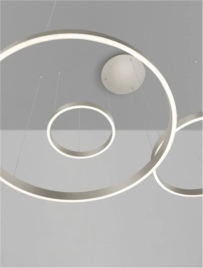 Lustra LED circulara cu 3 inele 80/60/40cm ELOWEN