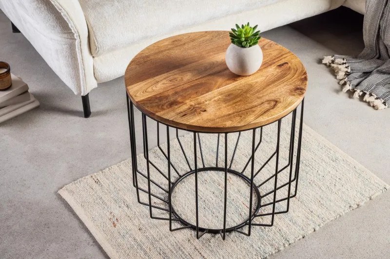 Neînvins Masuta de cafea Factory Loft 56 cm mango natural
