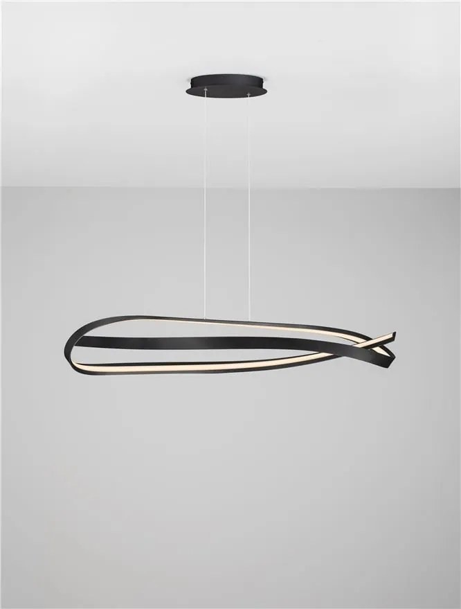 Lustra suspendata LED CCT OLIA aluminiu negru