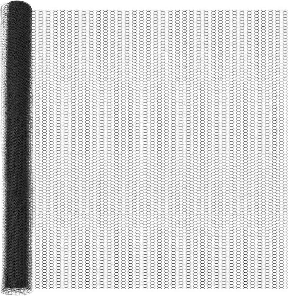 vidaXL Gard hexagonal Gri 1,5 x 50 m PVC