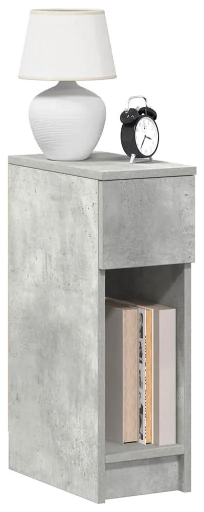 vidaXL Noptiere cu sertar 2 buc gri beton 20x36x60 cm