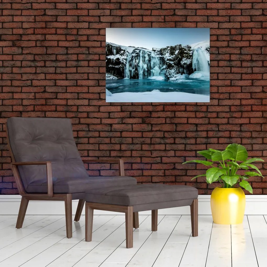 Tablou cu cascade înghețate (70x50 cm)