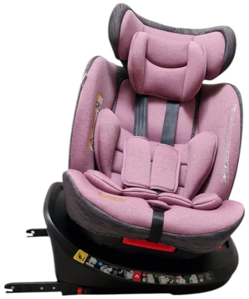 Scaun Auto cu Isofix Baby Care™ BS10P, Cu rotire 360 grade, Omologare R-129 i-Size, 0-36 kg, Tetiera reglabila, Transformabil in scoica auto, Sistem