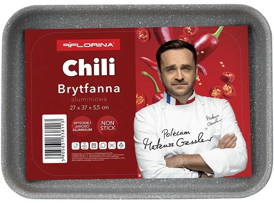 Florina Tava din aluminiu Chilli 27 × 37 × 5,5 cm, L