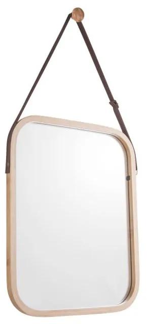 Oglindă de perete cu ramă din bambus PT LIVING Idylic, lungime 40,5 cm