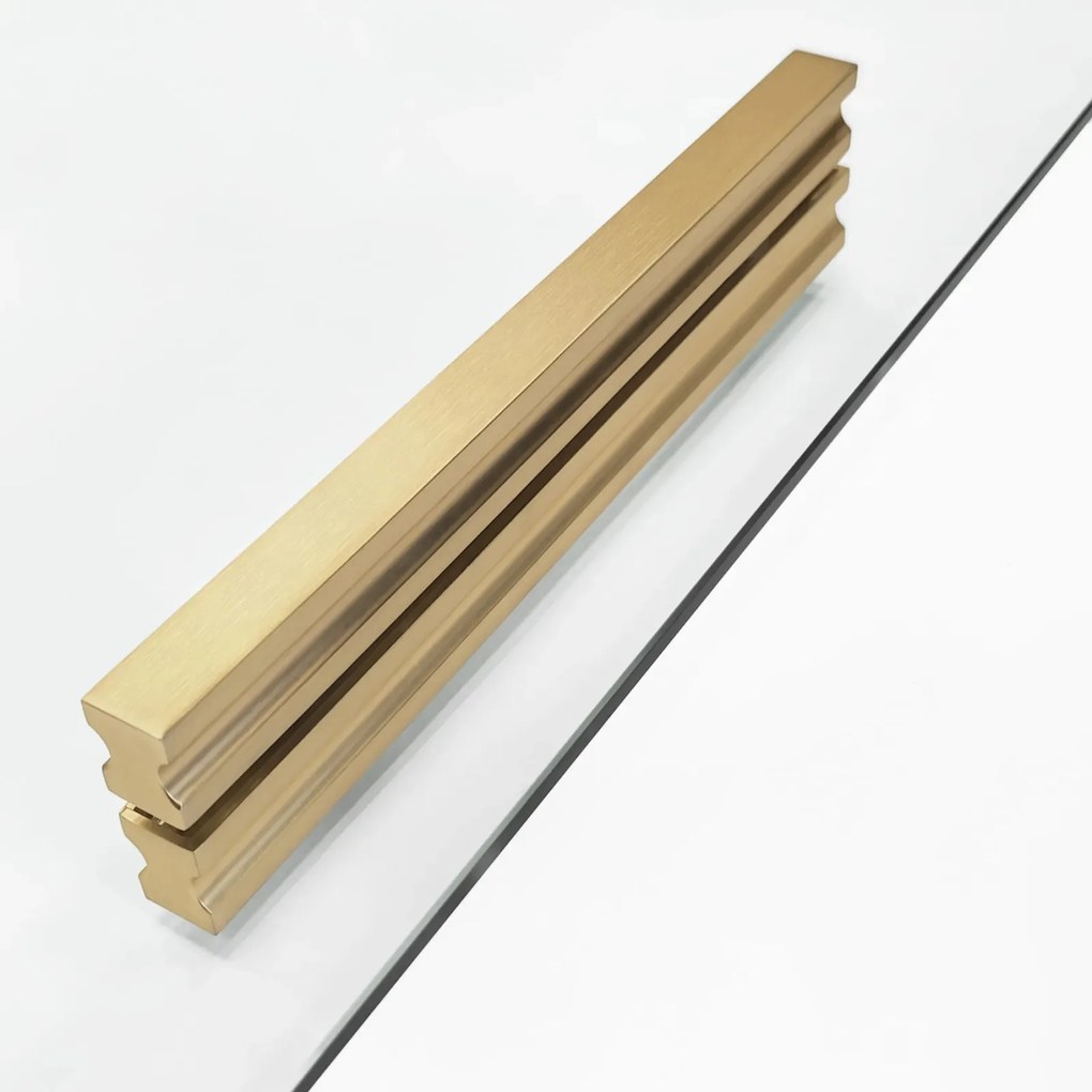 Cabina de dus dreptunghiulara Rea Montana cu usa culisanta 130x100 auriu periat