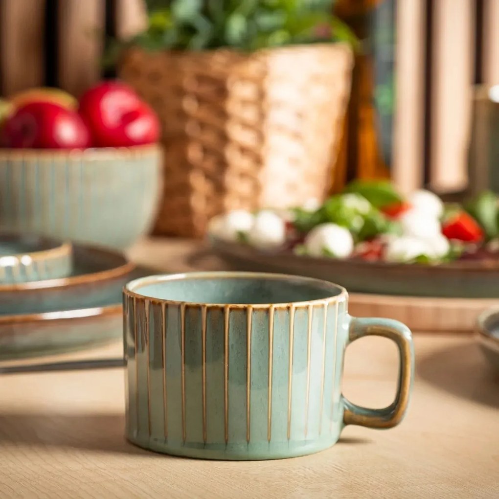 Altom Set of 2 cups Reactive Sage 220 ml