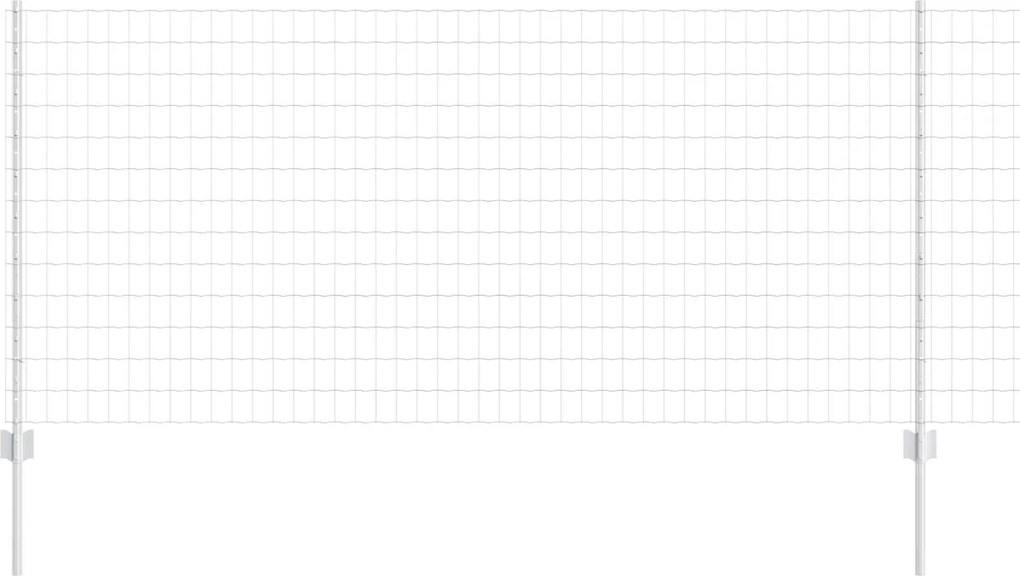 vidaXL Gard cu Stâlp Argintiu 1 x 10 m Oțel