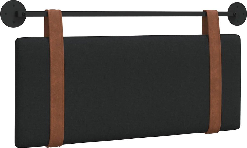 vidaXL Cap de pat suspendat Pe perete Negru 110 x 55 x 5 cm PU antic