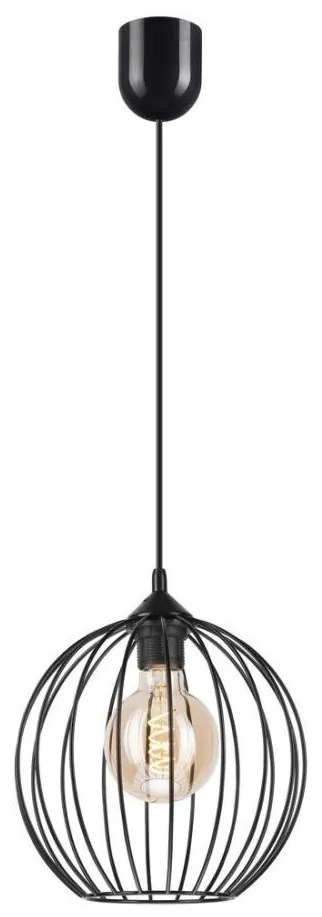 Lustră pe cablu ZOYA 1xE27/60W/230V neagră