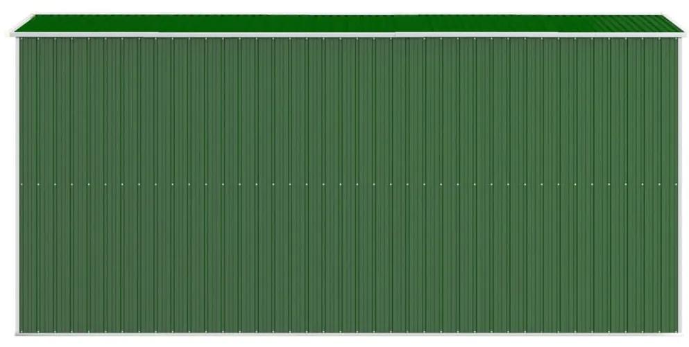 Sopron de gradina, verde, 192x440x223 cm, otel zincat