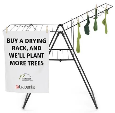Uscator de rufe Brabantia Hangon 1004165, 20 m, 6 umerase, Reglabil, Blocare copii, Negru/mat