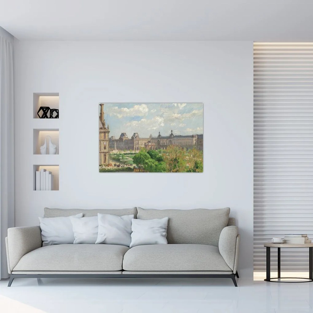 Tablou - Camille Pissarro, Place du Carrousel, Paris, reproducere (90x60 cm)