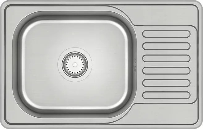Chiuveta inox incastrata Quadron Pop Eddie 111 inox 66x42 cm