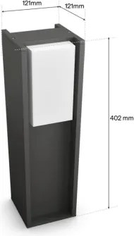 Philips - Lampă LED reglabilă pentru exterior Hue TURACO 1xE27/8,1W/230V 40 cm IP44