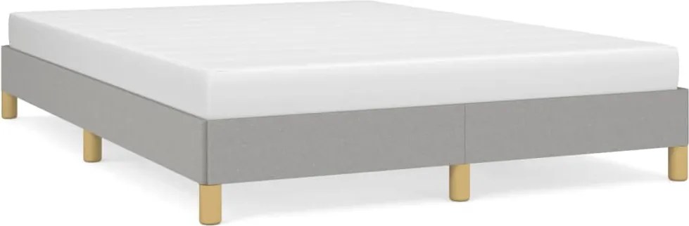 vidaXL Cadru de pat fără saltea, gri deschis, 140x190 cm, textil