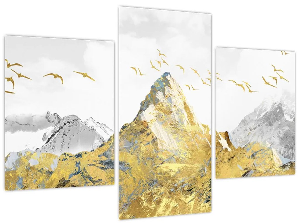 Tablou - Munte auriu (90x60 cm)