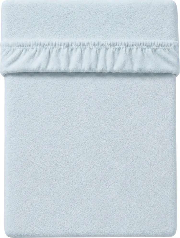 Cearșaf din fleece cu elastic MOLTON albastru glaciar 90 x 200 cm