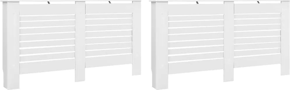vidaXL Măști de calorifer, 2 buc., alb, 152 x 19 x 81,5 cm, MDF