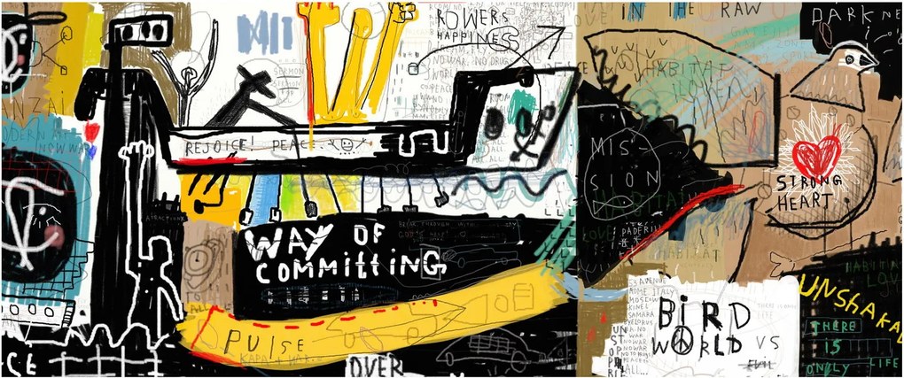 Tablou - Graffiti (120x50 cm)
