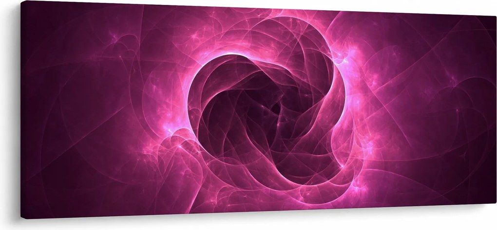 Tablou cu abstracțiune modernă în roz (120x50 cm)