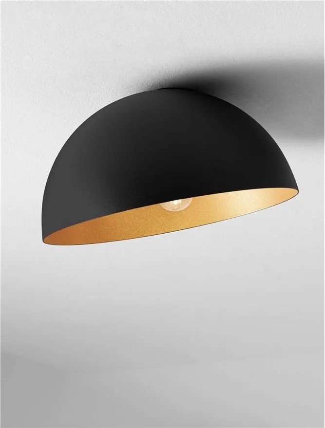Lustra aplicata design decorativ GEA negru/auriu D-29cm