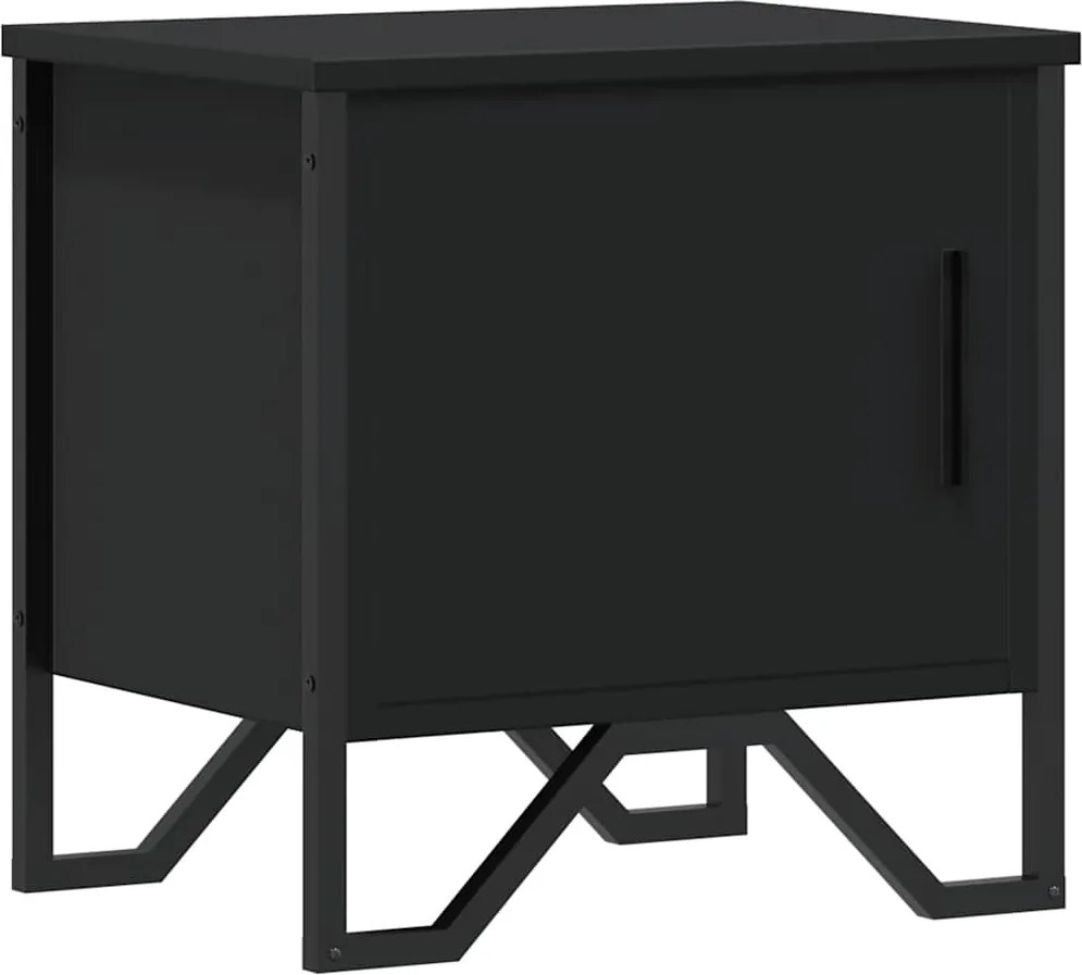 vidaXL Noptieră, negru, 40 x 30 x 40 cm, PAL