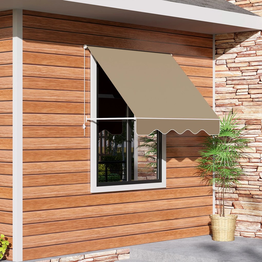 Outsunny Perdea de Soare Rulanta de Perete Bej, 180x70cm | Aosom Romania