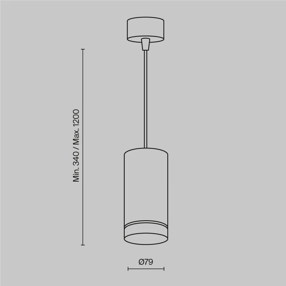 Pendul LED iluminat design tehnic Orlo D-7,9cm negru