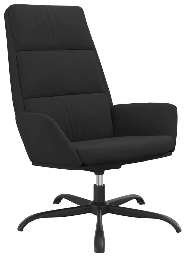 341413 vidaXL Scaun de relaxare, negru, catifea