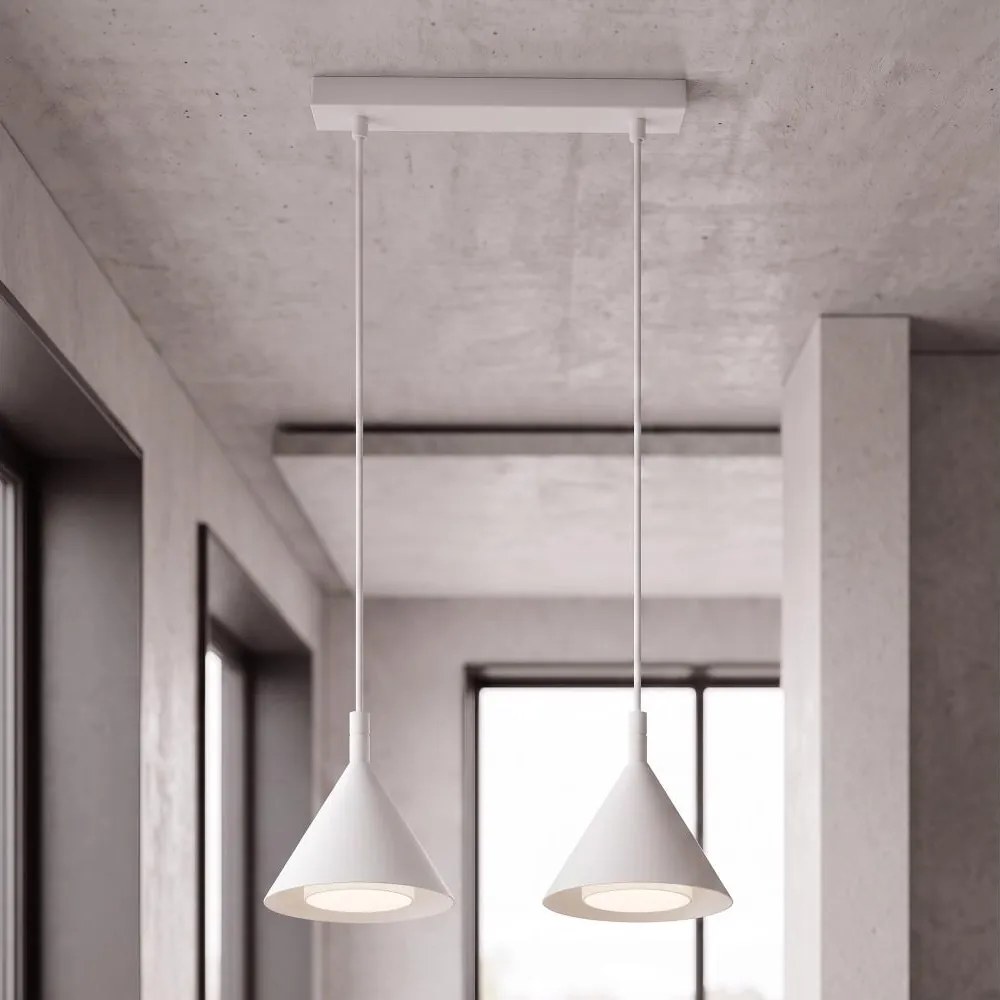 BRILAGI - Lustră suspendată pe cablu CONE DOUBLE 2xGX53/15W/230V albă