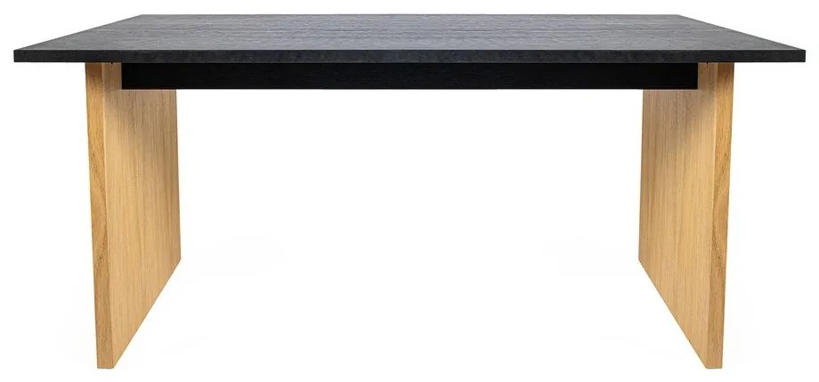 Masă de dining cu blat cu aspect de lemn de stejar 90x160 cm Stripe – Woodman