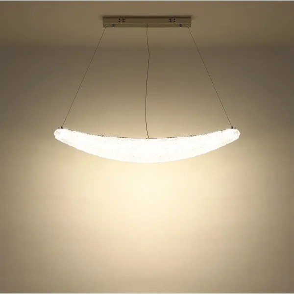 Globo 68524-40 - Lustru LED dimabil pe cablu KRISTALLA LED/40W/230V crom lucios + telecomandă
