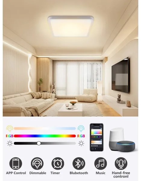 Immax NEO 07168-W40-LED RGB+CCT 50W/230V Wi-Fi Tuya alb cu DO dimabil