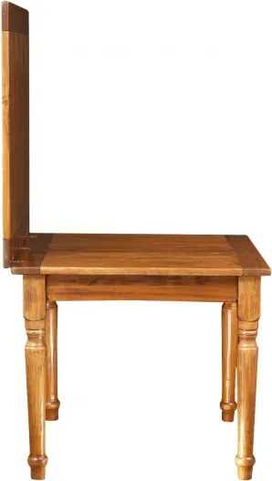 Masa pliabila, L90(180) 90 H80 cm,culoare nuc antichizat, Lemn masiv