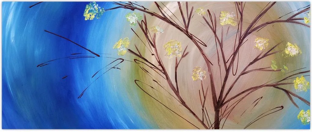 Tablou - Copac în fața soarelui (120x50 cm)