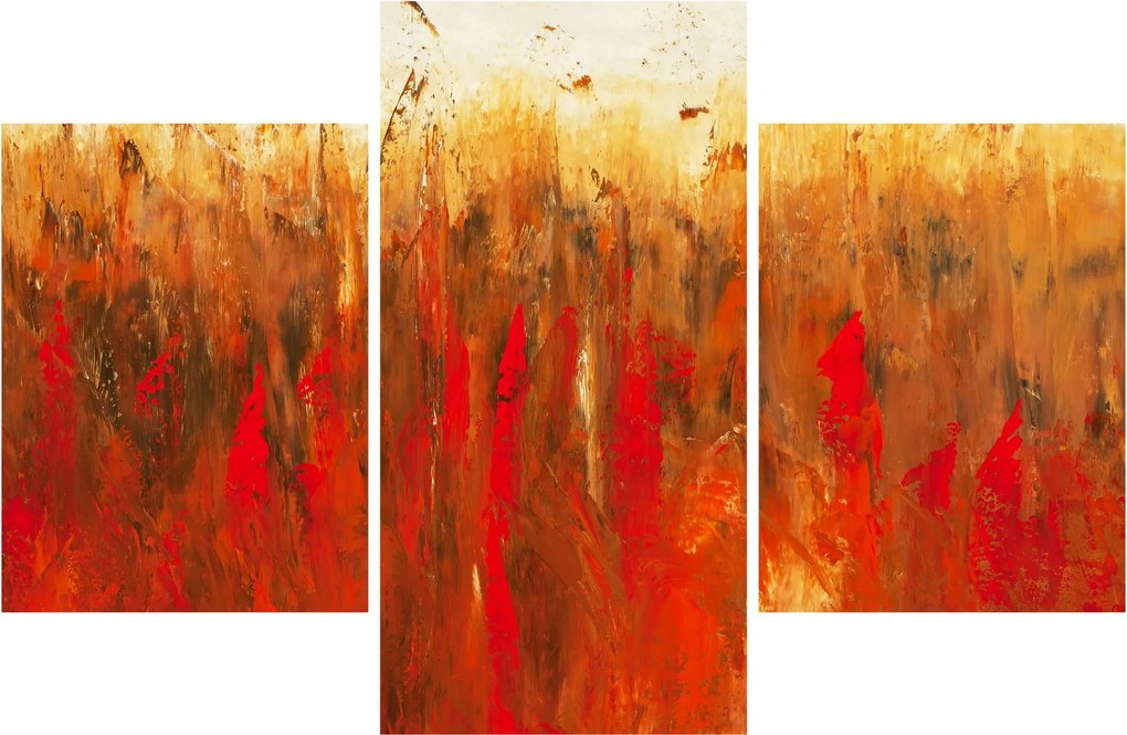 Tablou cu abstracție pictată (90x60 cm)