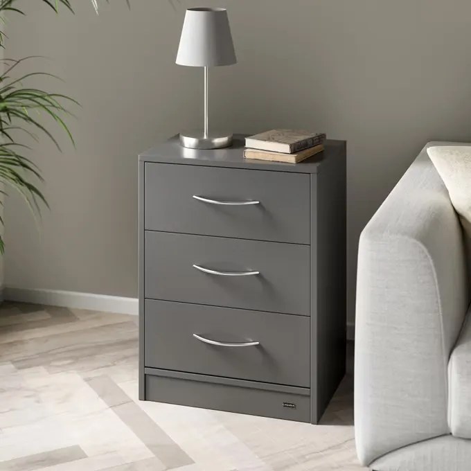 Deuba Set de 2 noptiere Eloise 54x39x28 cm - antracit