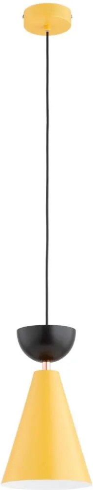 Lampă suspendată pe cablu ENTORI 1xE27/15W/230V galben/negru