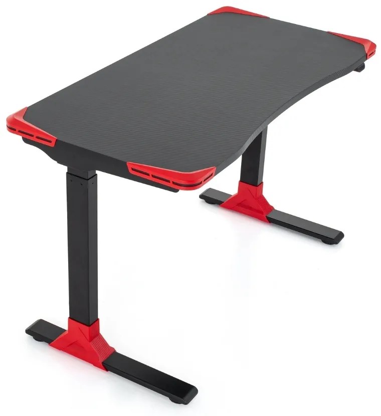 Masa OfficeTech Game cu inaltime reglabila, 120 x 60 cm, neagra
