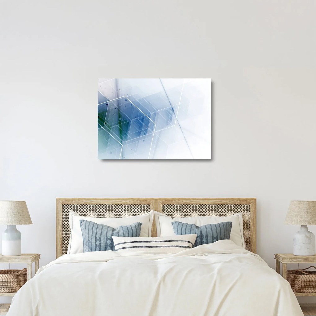 Tablou pe sticlă - Figuri geometrice (70x50 cm)