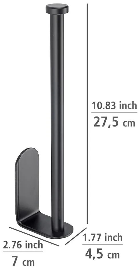 Suport pentru prosoape de hârtie de perete Wenko Nio, negru