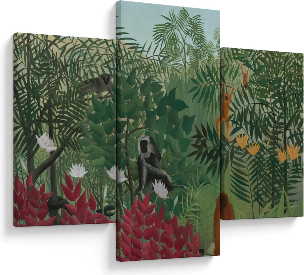 Tablou - Henri Rousseau, Tropical Forest with Monkeys, reproducere (90x60 cm)