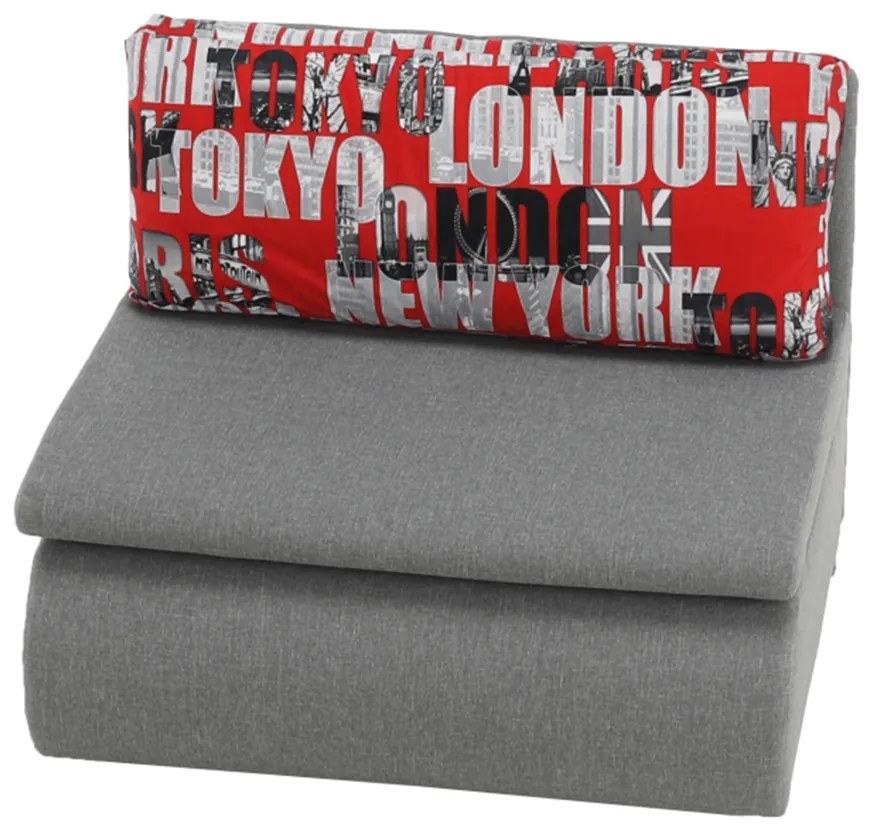 Fotoliu extensibil, gri/model, KENY NEW