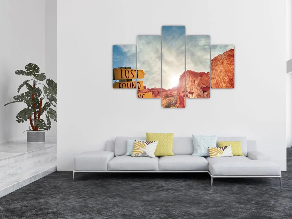 Tablou unui indicator cu inscripție (150x105 cm)