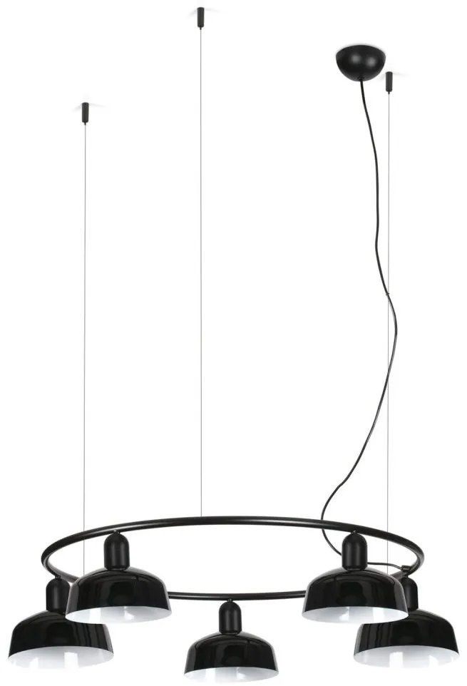 Lustra suspendata metal TATAWIN S 5L negru