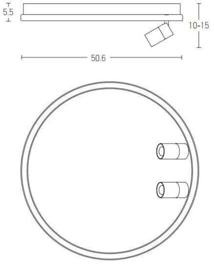Plafonieră LED dimabilă LED/71W/230V negru Zambelis 22014