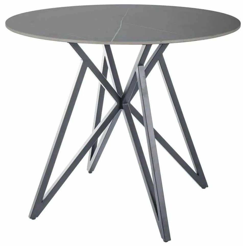 Masă de bucătărie Cyrano 90 cm, gri / negru